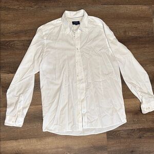 Eton White Dress Shirt with Textured Fabric and Tailored Fit